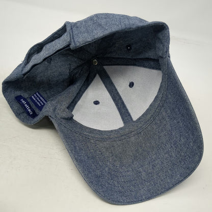 Hat Attack Baseball Cap Blue One Size Strapback Solid Curved Bill Cotton Hat