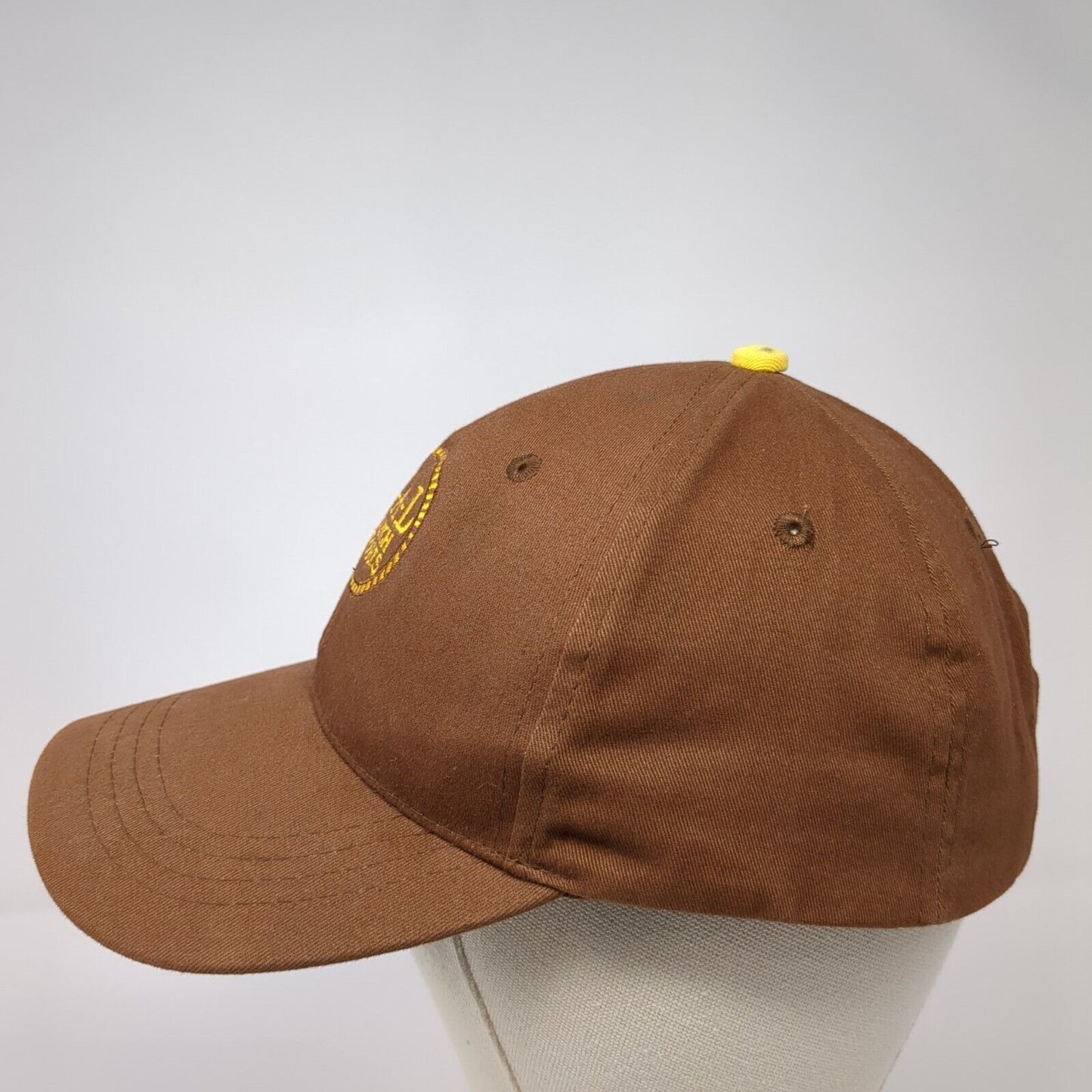 C-A-L Ranch Stores Strapback Hat Brown One Size Adjustable Embroidered