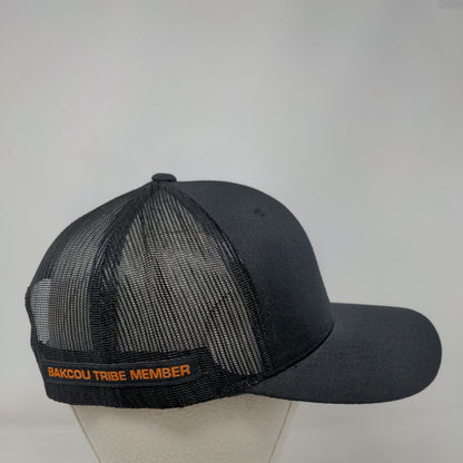 BAKCOU Tribe Member Snapback Trucker Hat Black One Size Adjustable Mesh Back