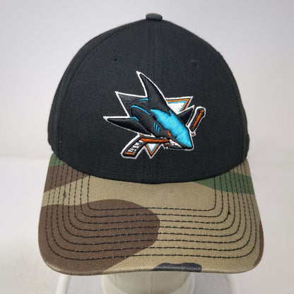 San Jose Sharks NHL New Era Cap Black Green Camo One Size Hat Strapback Logo