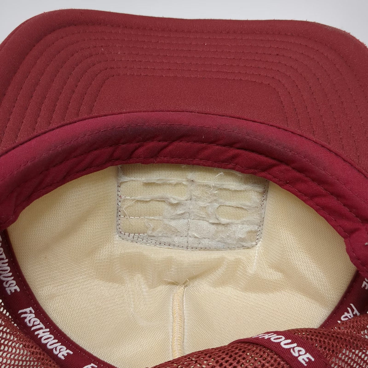 Fasthouse Trucker Hat Red One Size Moto Crew Mesh Snapback House of Good Times