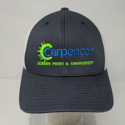 Carpenter Screen Print & Embroidery Snapback Trucker Hat Blue OSFA Sport-Tek