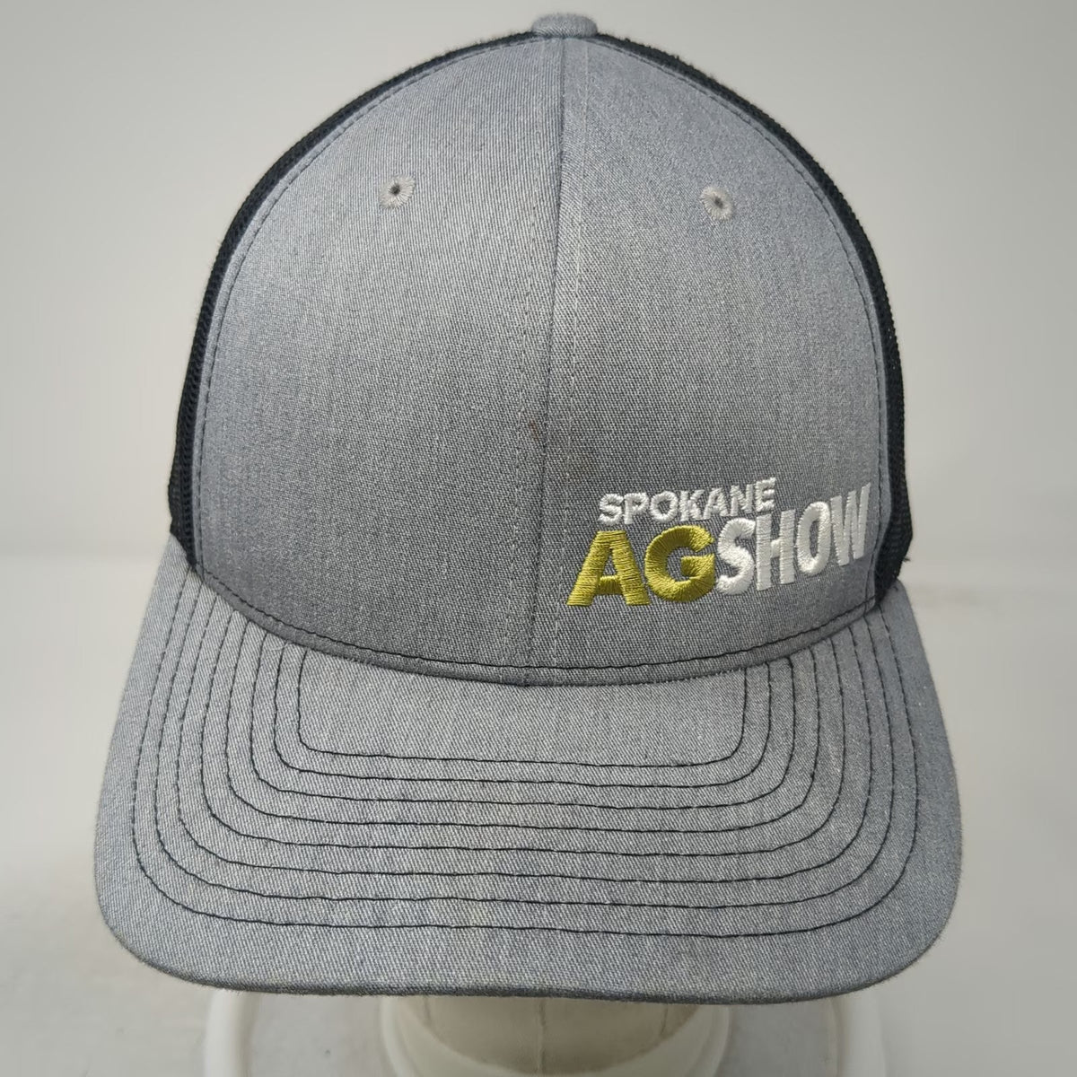 Richardson Trucker Hat Gray One Size Mesh Back Spokane Ag Show Agriculture