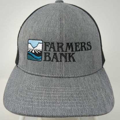 Pacific Headwear Trucker Hat Gray One Size Farmers Bank Since 1917 Mesh Snapback