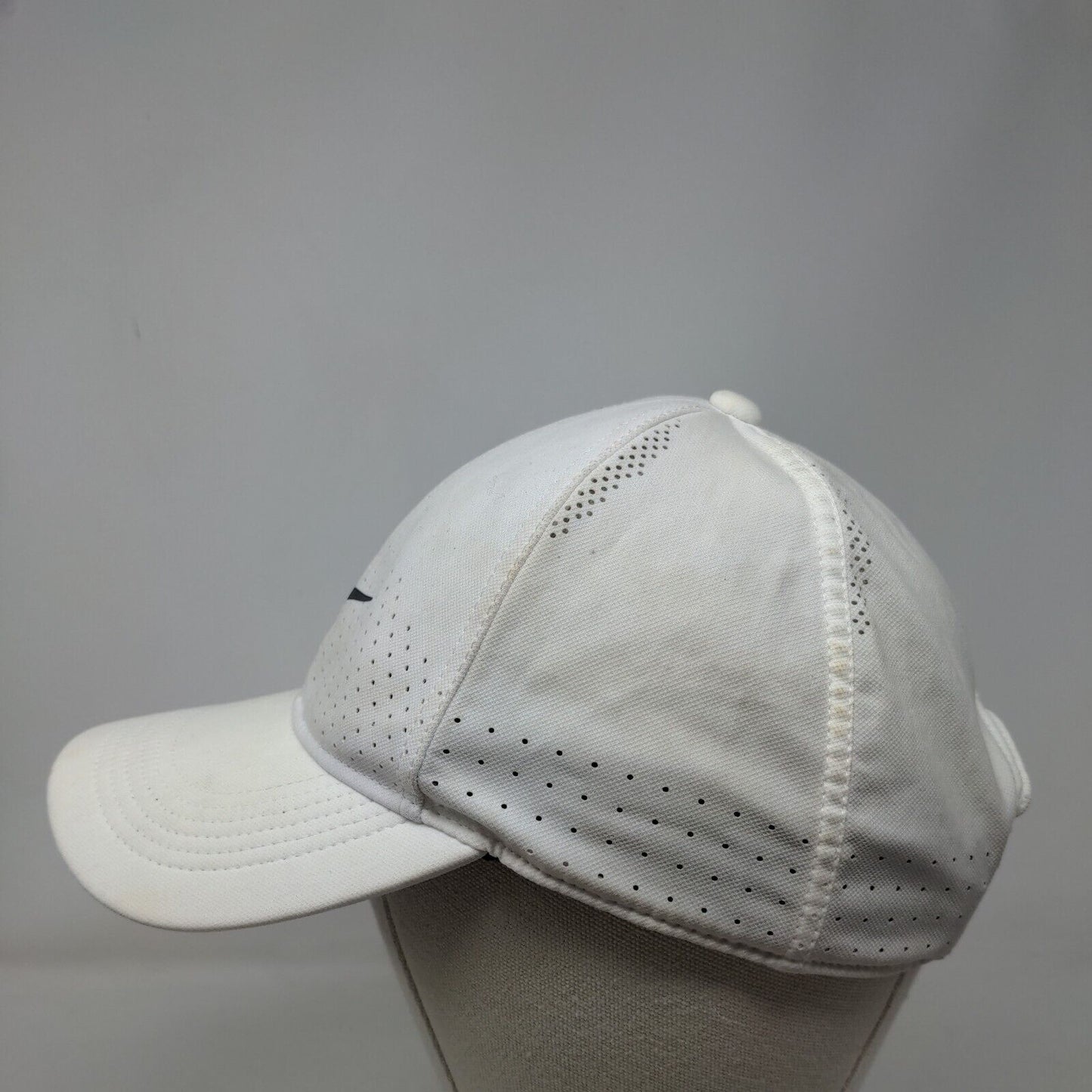 Nike Snapback Hat White OSFM Adjustable Breathable Legacy91 Dri-Fit 6 Panel