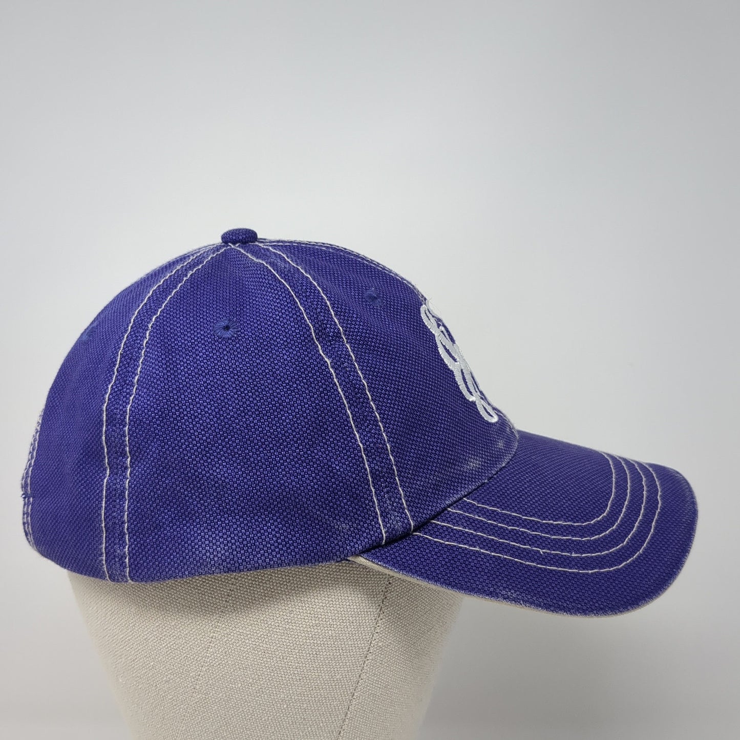 Monogram Slideback Baseball Cap Purple One Size Adjustable Embroidered Cobra