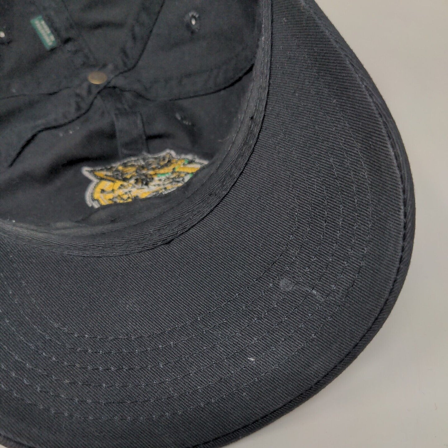 Legacy Men's Slideback Hat Black Embroidered Jaguar Logo Adjustable 100% Cotton
