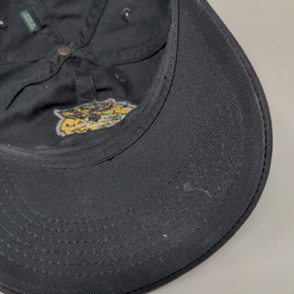 Legacy Men's Slideback Hat Black Embroidered Jaguar Logo Adjustable 100% Cotton