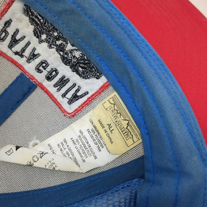 Patagonia Trucker Hat White Red Blue One Size Mesh Snapback Mountain Patch
