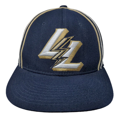 Velocity Men's Fitted Hat Blue Size 7 3/8 Embroidered Legacy Lightning Logo