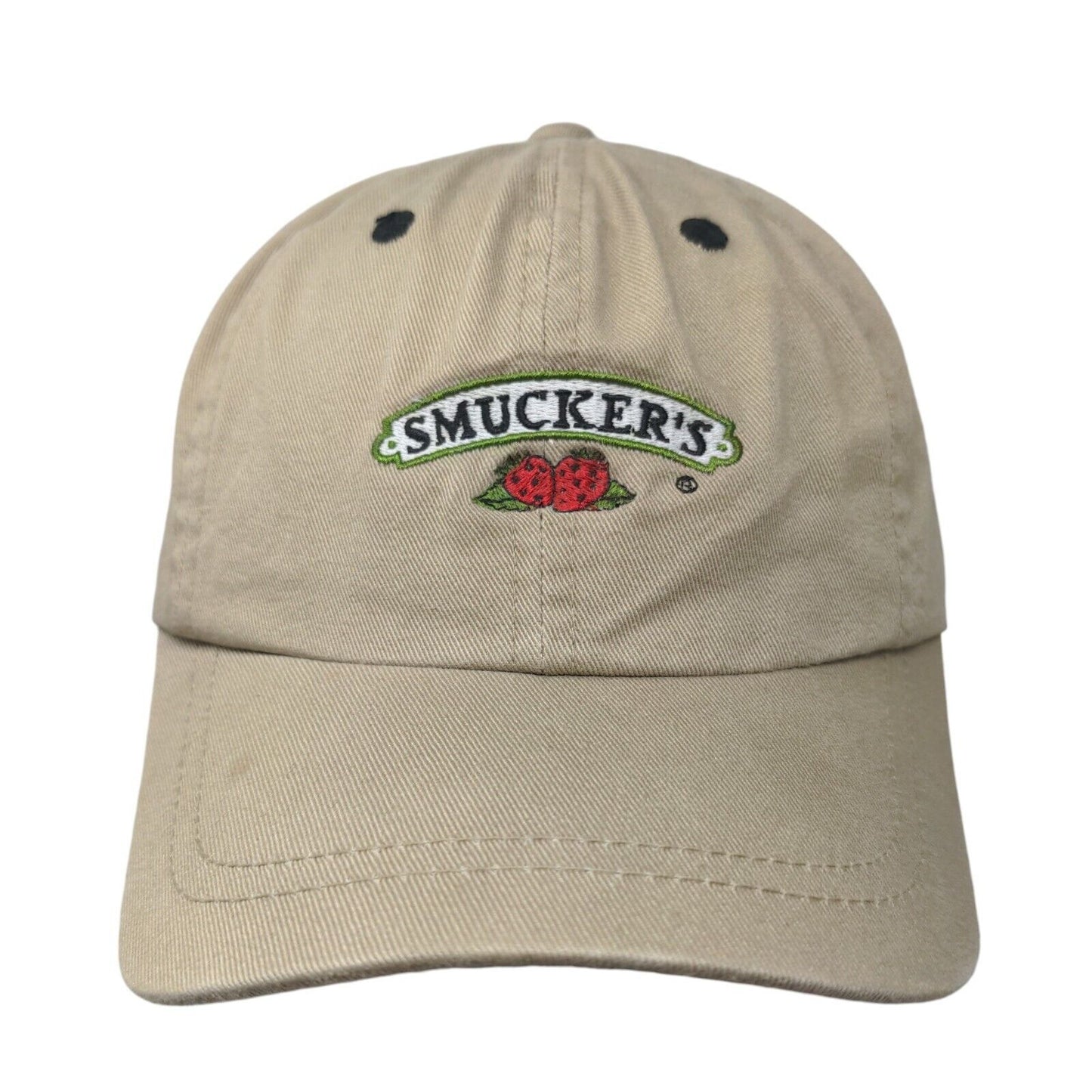 Smucker's Strapback Hat Brown One Size Embroidered Adjustable Imperial