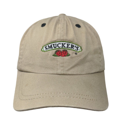 Smucker's Strapback Hat Brown One Size Embroidered Adjustable Imperial