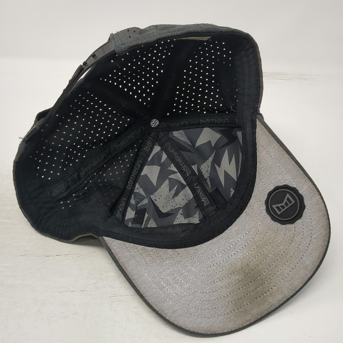 Melin Trucker Hat Gray One Size A-Game Hydro Perforated Performance Snapback