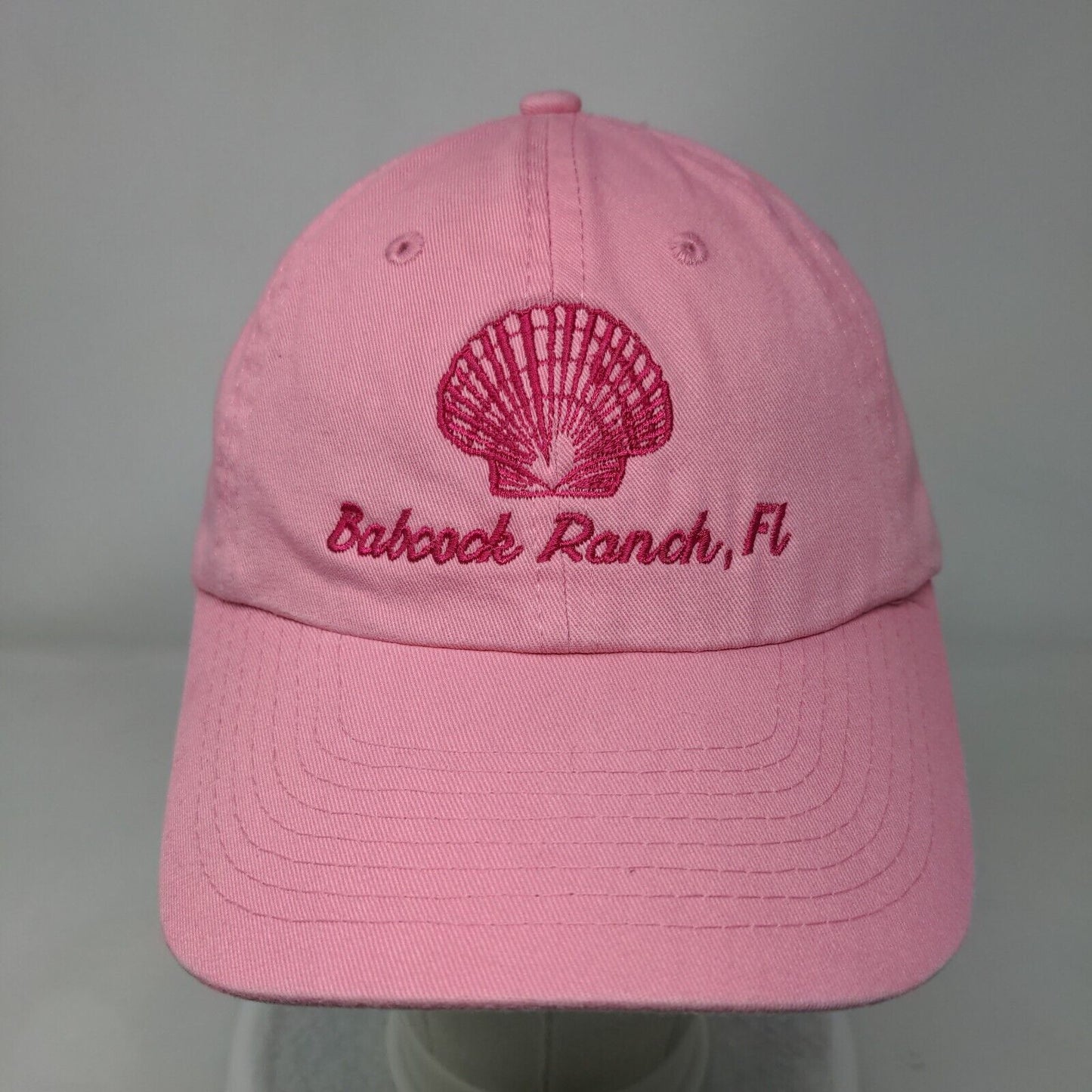Babcock Ranch FL Strapback Hat Pink OSFA Adjustable Embroidered 6 Panel Cotton