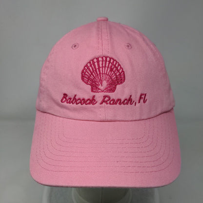 Babcock Ranch FL Strapback Hat Pink OSFA Adjustable Embroidered 6 Panel Cotton