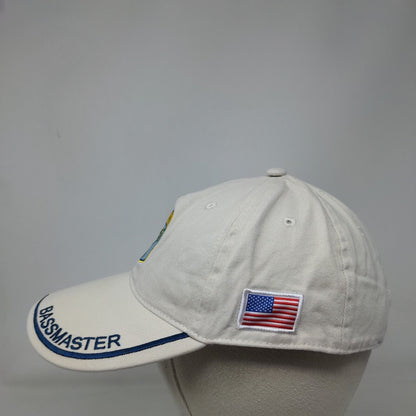 Bass Master Slideback Hat Cream One Size Adjustable Embroidered Patriotic Cotton