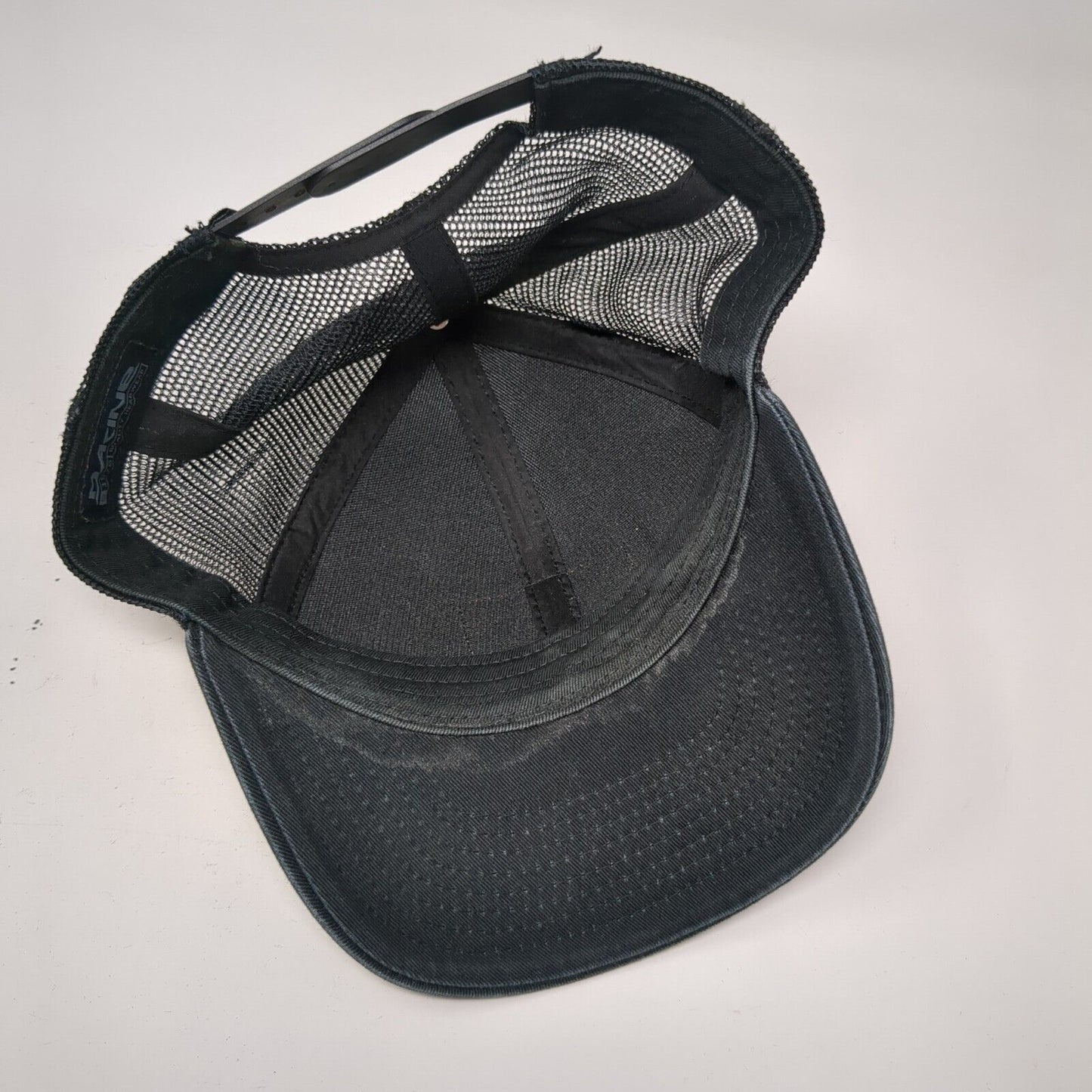 Dakine Leather Patch Snapback Trucker Hat Black OSFA Mesh Back Solid