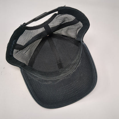 Dakine Leather Patch Snapback Trucker Hat Black OSFA Mesh Back Solid