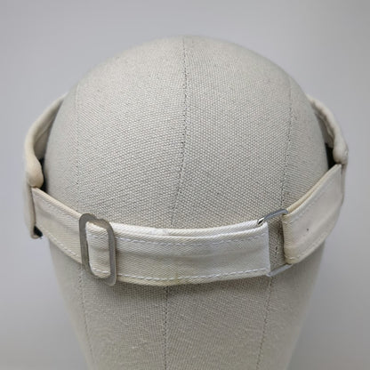 TaylorMade Visor White One Size Adjustable Slideback Golf Hat Black Logo Curved