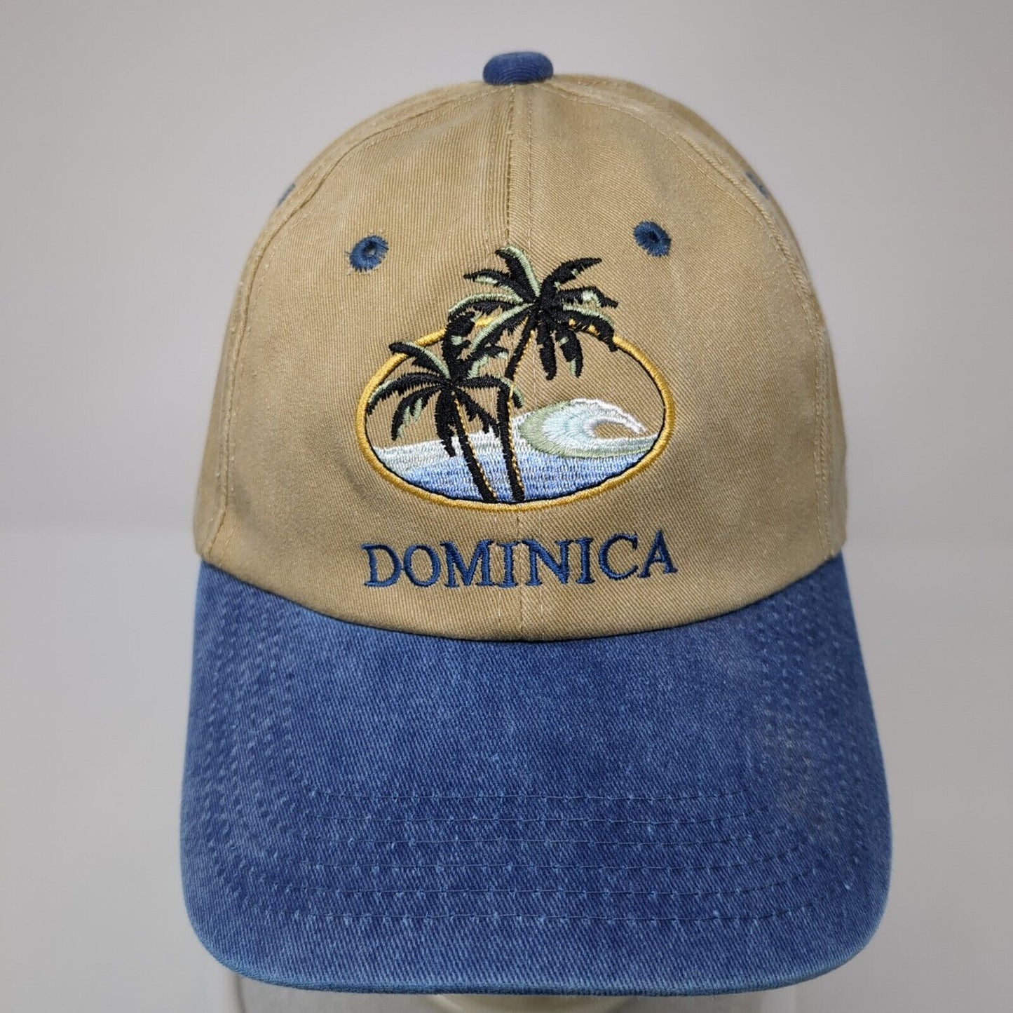 Dominica Palm Trees Strapback Hat Multi OSFA Embroidered Simpson W/Tags