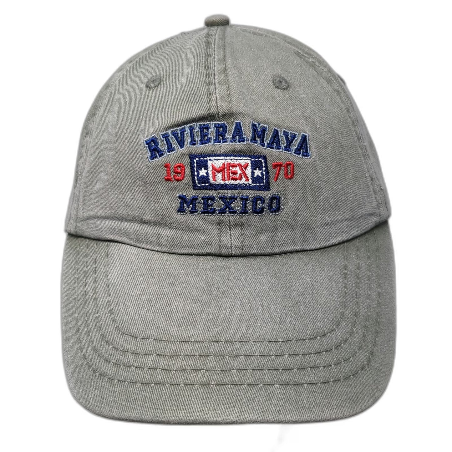 Caribbean Side Baseball Cap Green One Size Mexico Riviera Maya Strapback Hat