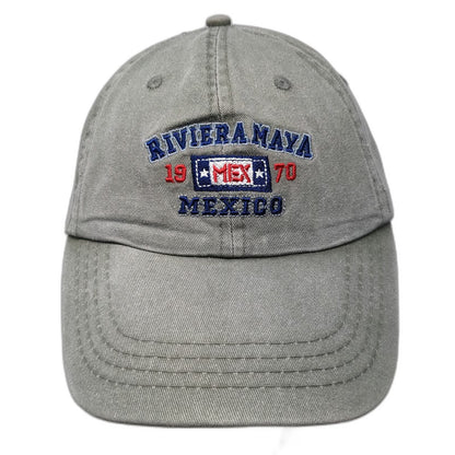 Caribbean Side Baseball Cap Green One Size Mexico Riviera Maya Strapback Hat