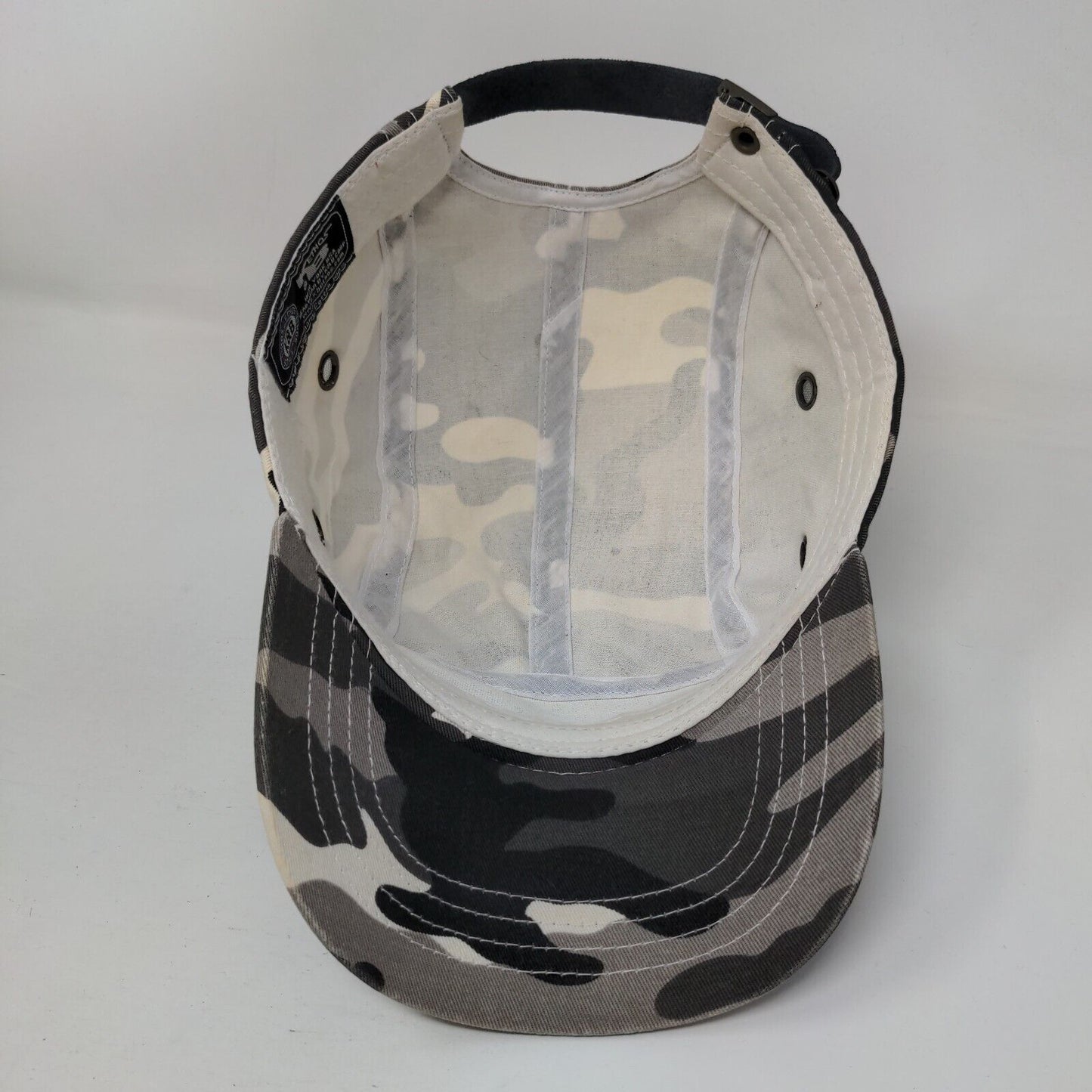 KB ETHOS Slideback 5 Panel Hat Gray Camo One Size Adjustable Vent Holes