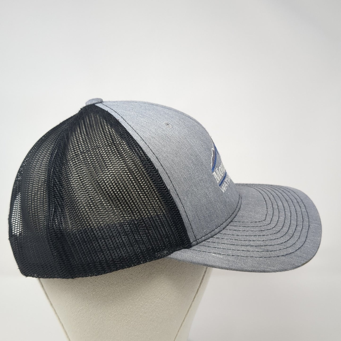 Mountain Waterworks Snapback Trucker Hat Gray One Size Mesh Back 6 Panel