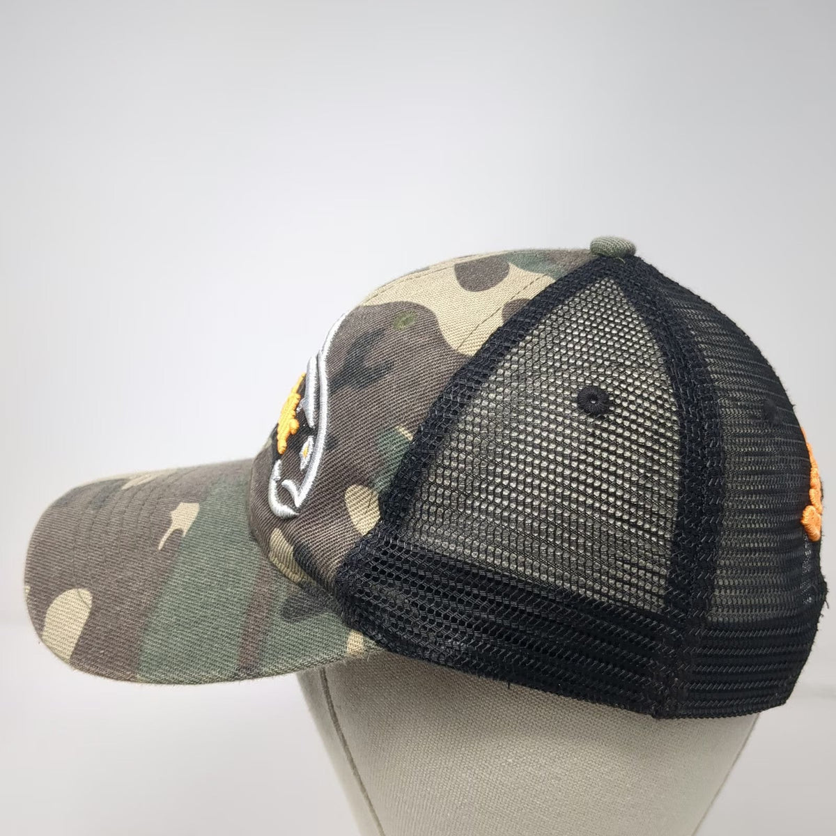 Fishoholic Trucker Hat Green Black One Size Camo Snapback Bend Your Rod Fishing