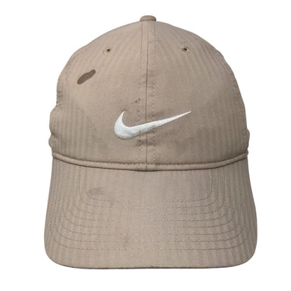 Nike Swoosh Slideback Hat Tan OSFM Embroidered Adjustable 6 Panel