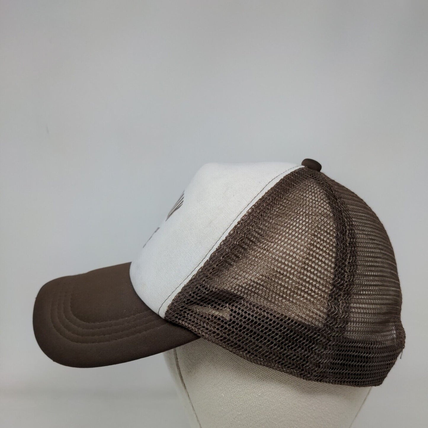 Don't Talk To Me Snapback Trucker Hat Brown One Size Adjustable Mesh Back