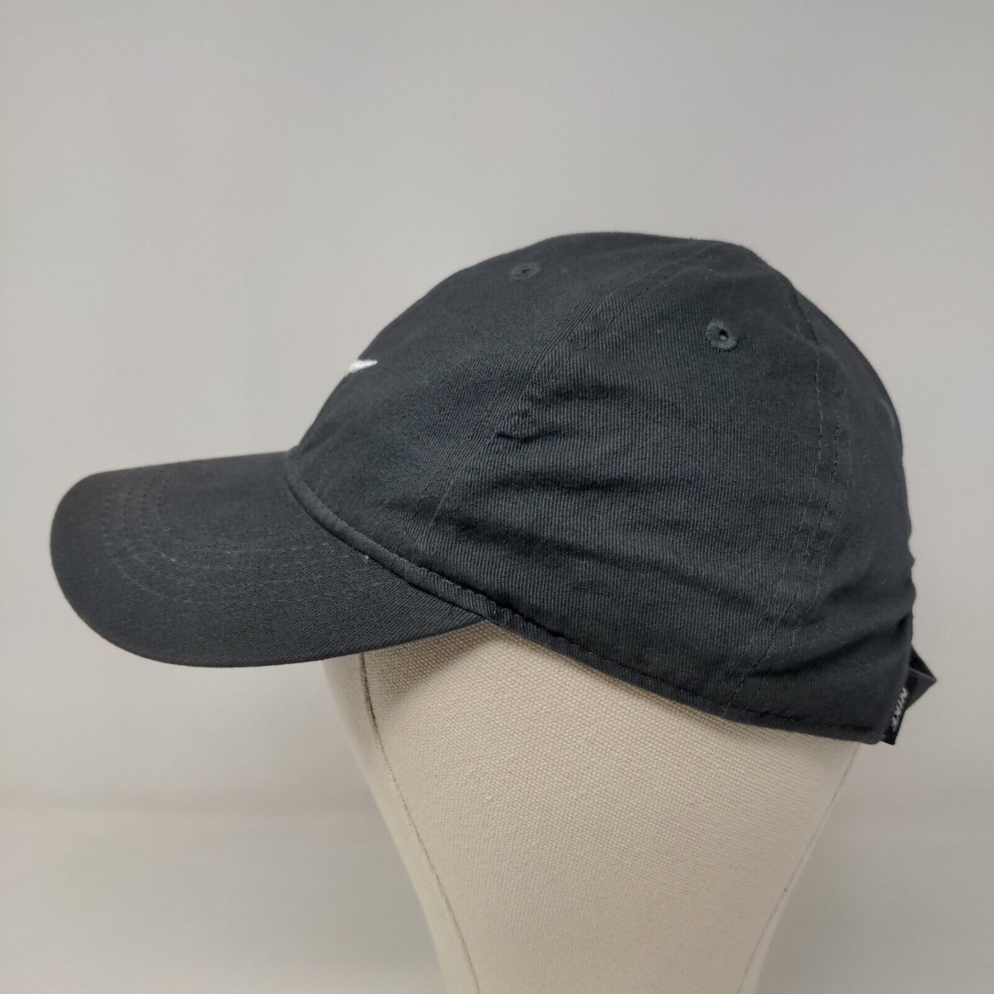 Nike Boy's Strapback Hat Gray Adjustable Embroidered Swoosh Logo 100% Cotton