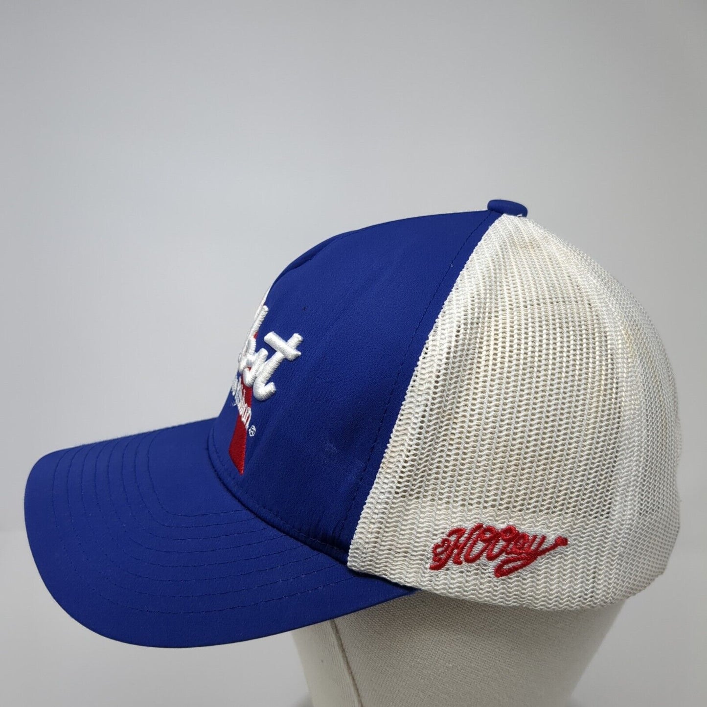 Pabst Blue Ribbon Strapback Trucker Hat Blue OS Adjustable Mesh Back Hooey