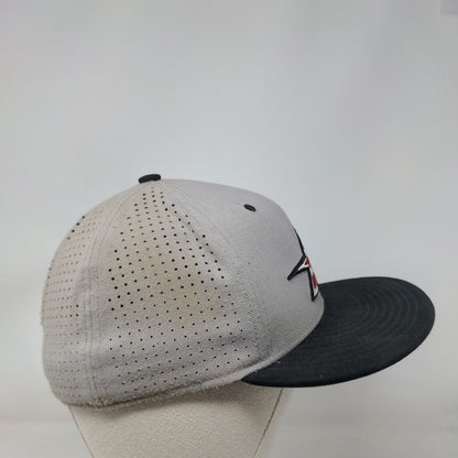 Nike Tru Dri Fit Fitted Mesh Back Hat Gray Size S-M Embroidered Patriotic A Logo