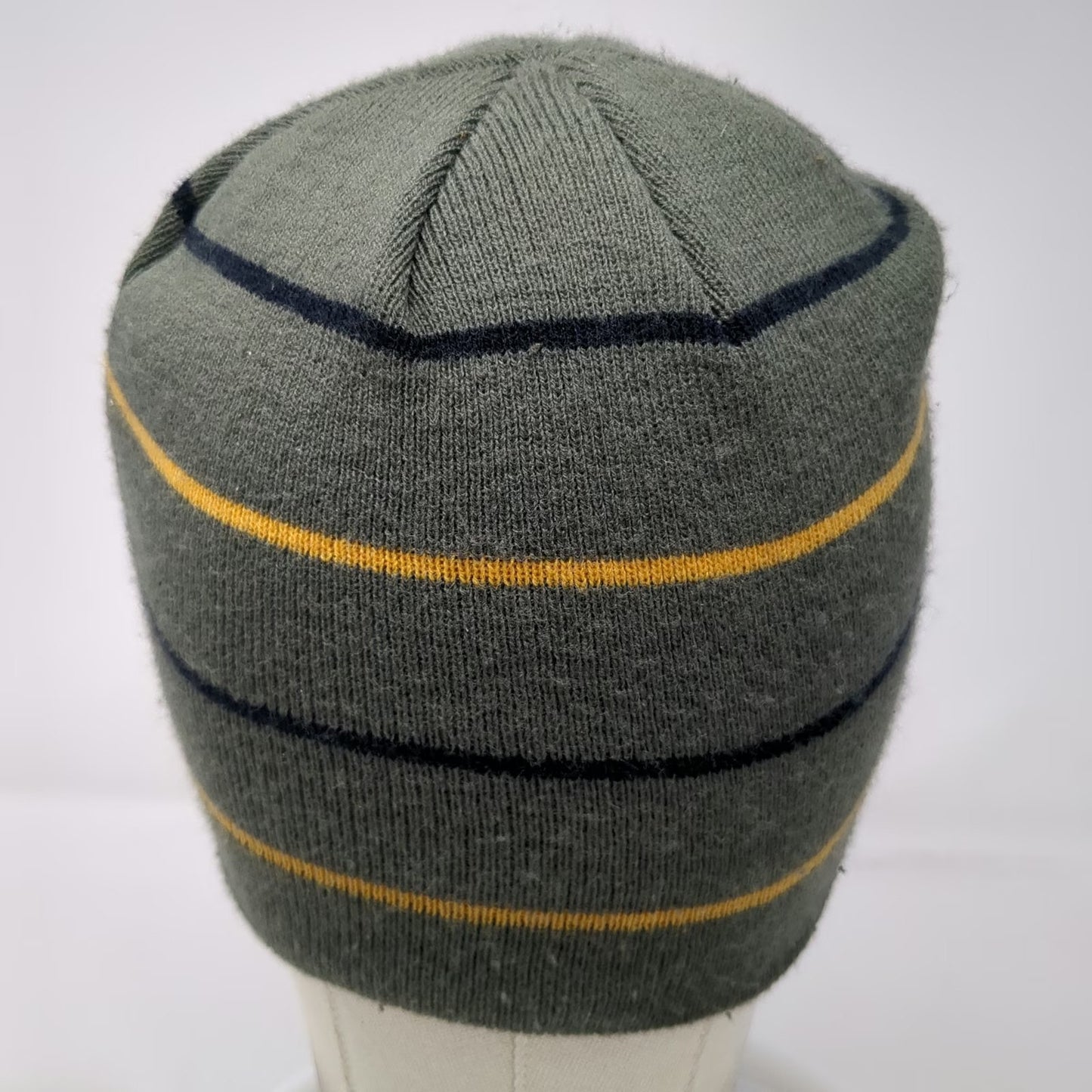 Indiana Pacers NBA Gray Yellow Blue OSFM Beanie Striped Acrylic Knit Logo Hat