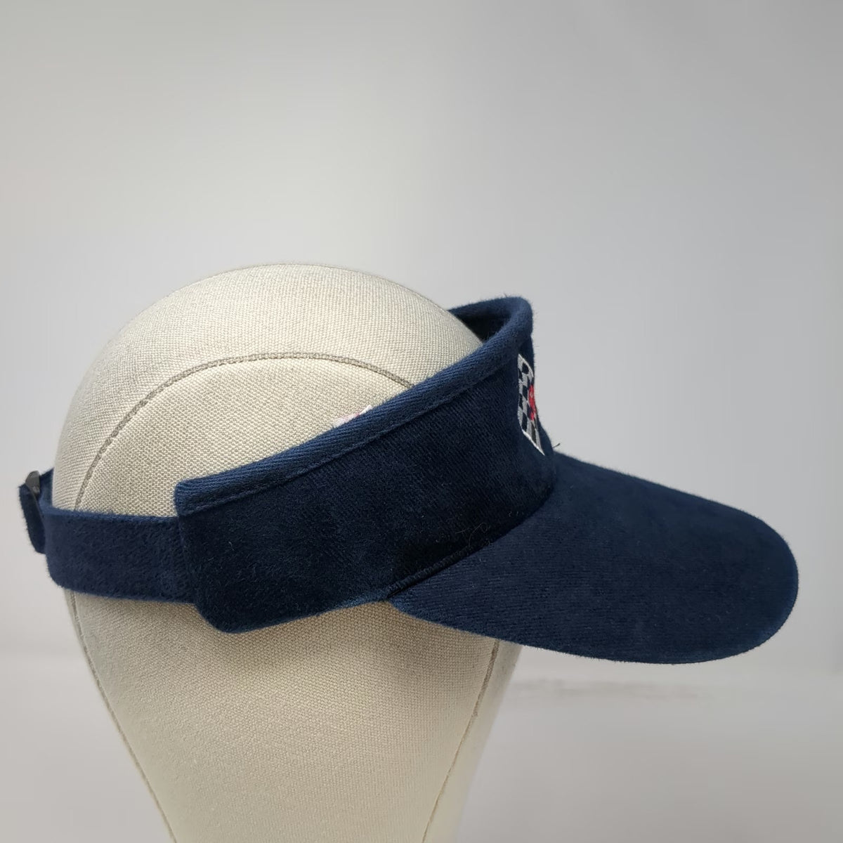 Dog Daze Visor Blue One Size Team SkyWest Racing Checkered Flags Adjustable Hat