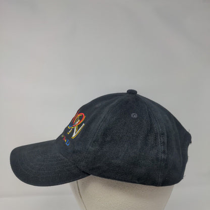 London England Slideback Hat Black OSFA Adjustable Embroidered