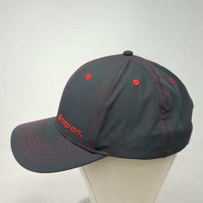 K-Products Snapback Gray Red One Size Snap-on Contrast Stitching Structured Hat