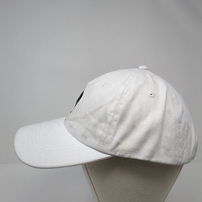 Unbranded Strapback Hat White One Size Adjustable Embroidered Vented Holes