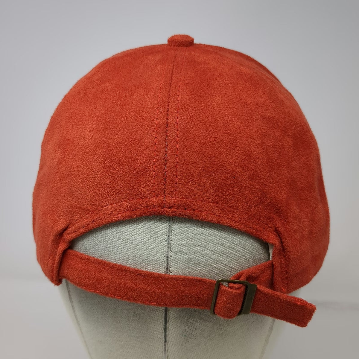 Vera New York Baseball Cap Orange One Size Blank Faux Suede Hat Slideback Buckle