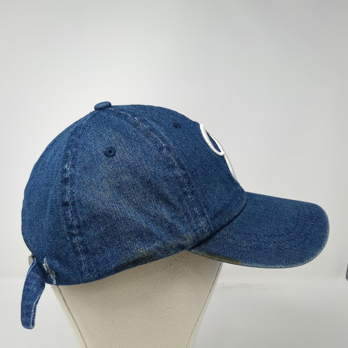 Starter Baseball Cap Blue One Size Denim C Logo Star Classic Slideback Hat Adj