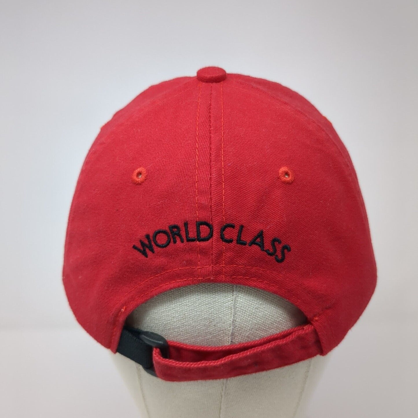 ecco World Class Slideback Baseball Cap Red OS Adjustable Embroidered Fersten