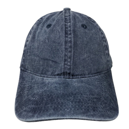 Unbranded Slideback Hat Blue One Size Adjustable 6 Panel Vent Holes Blank