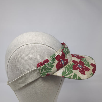 Faded Glory Sun Visor Hat Multicolor OS Adjustable Lightweight Floral Print