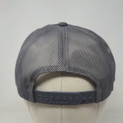 Pacific Headwear Snapback Mesh Back Braid Trucker Hat Gray One Size