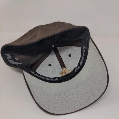 Volcom Fitted Hat Brown S-M Embroidered Flexfit 6 Panel Yupoong