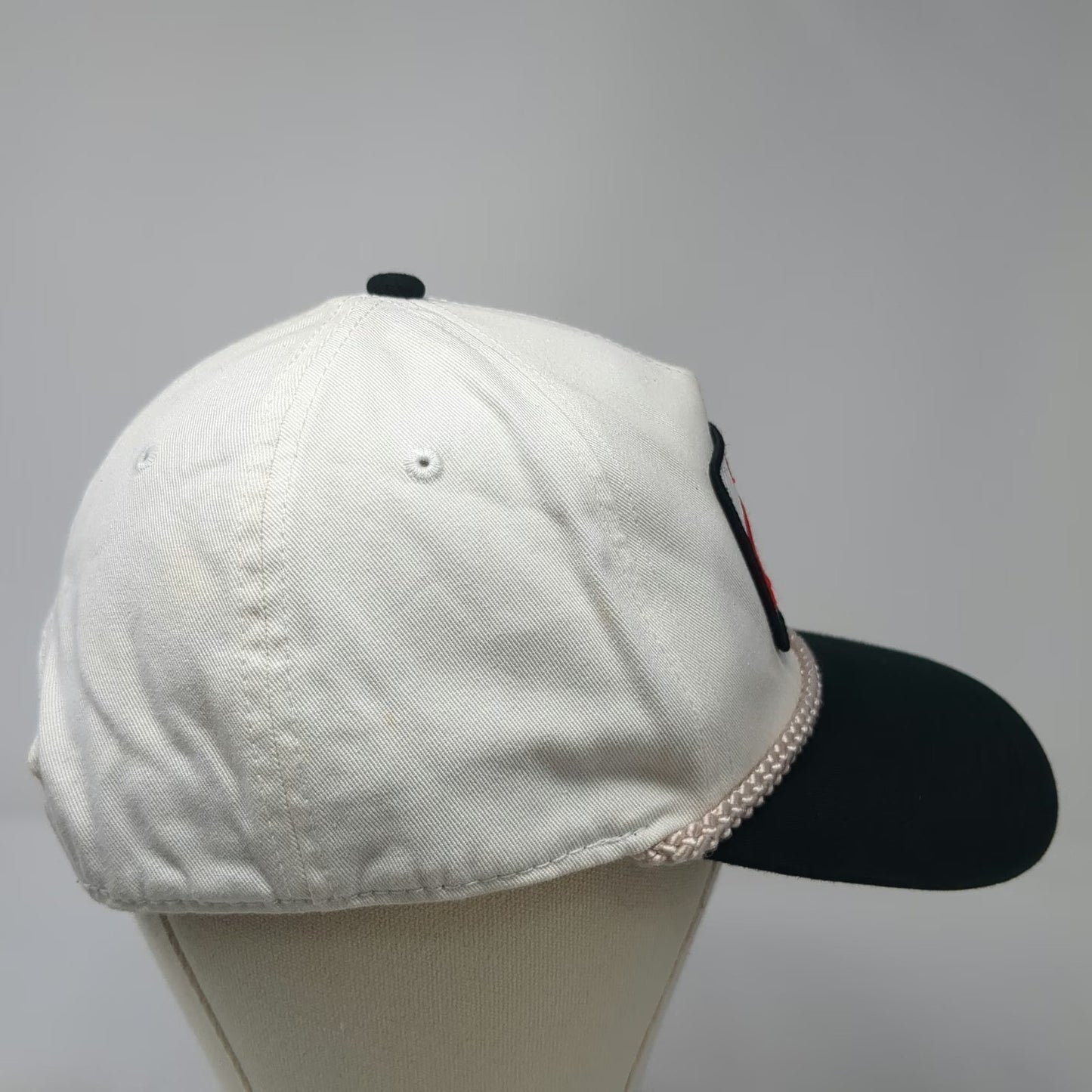 American Needle 5 Panel White Black Hat One Size Diet Coke Patch Rope Snapback