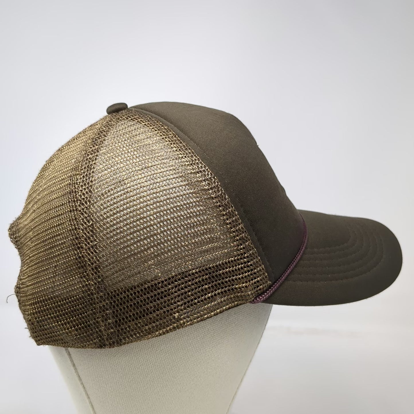 Lost Love NYC Trucker Hat Brown One Size Mesh Snapback Rope Hearts LA Logo