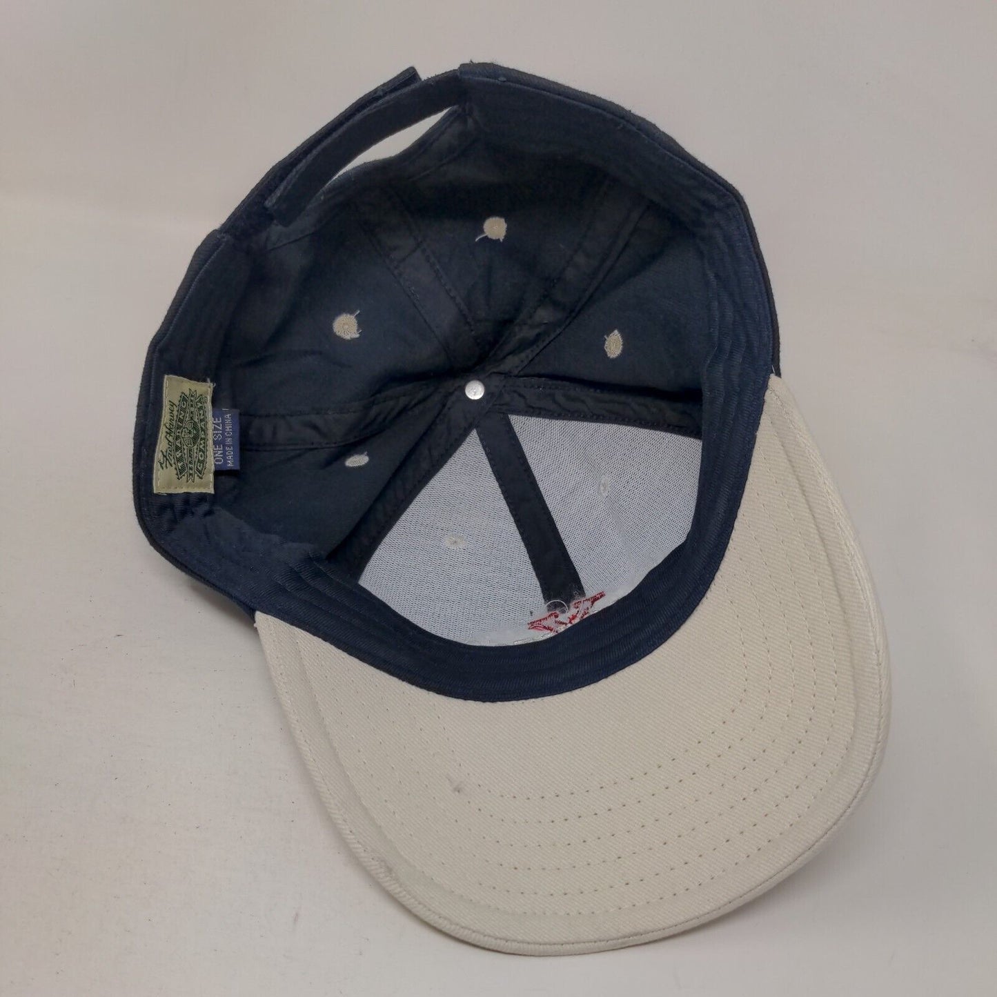 Yellowstone Strapback Hat Blue One Size Embroidered Colorblock 6 Panel