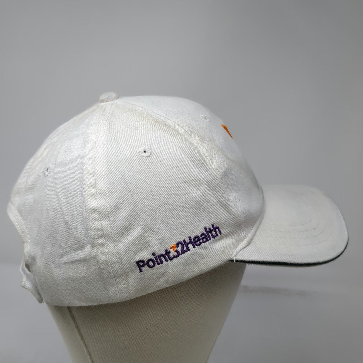 Cap America Baseball Cap White One Size Point32Health Logo Strapback Hat Cotton